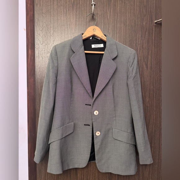 MARELLA GRAY BLACK BLAZER US8 SMALL - Picture 1 of 6